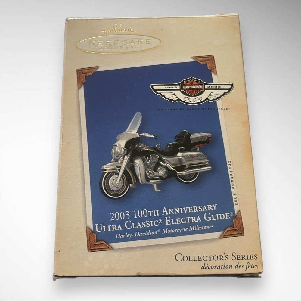 HALLMARK Harley Davidson 2003 100th Anniversary Ultra Classic Glide Ornament